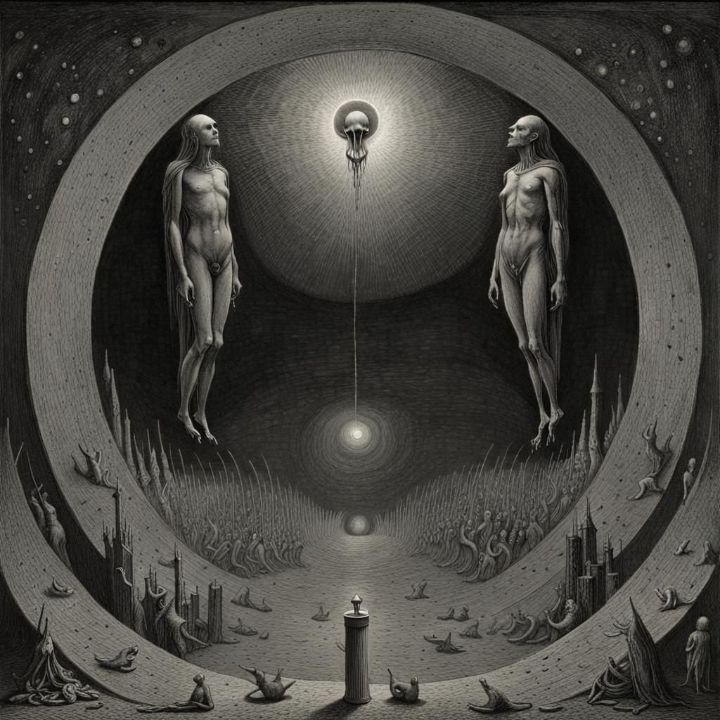 Nightmarish Cosmic Horror: Homage to Doré and Bosch