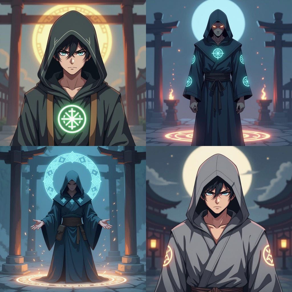Shounen Anime Cult Enforcer in Hooded Robe