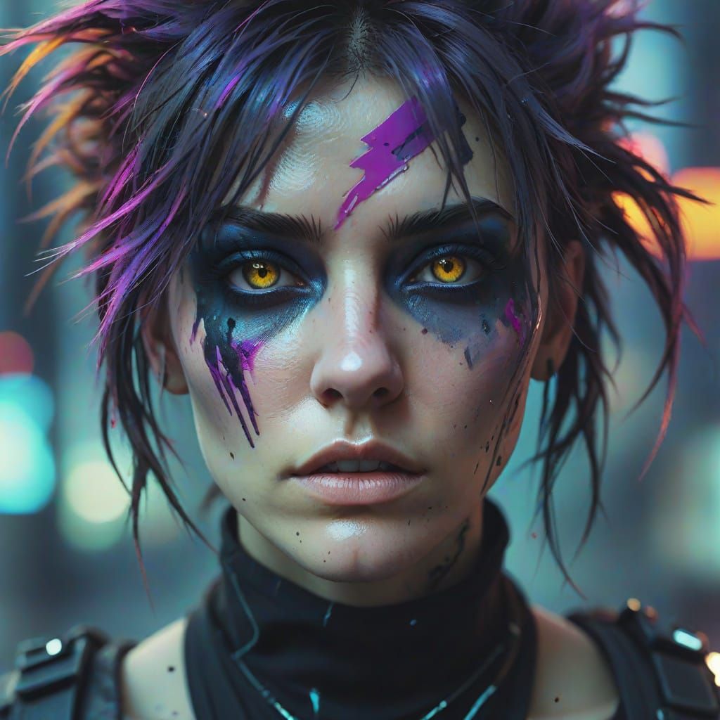 Cyberpunk Goddess in Urban Decay
