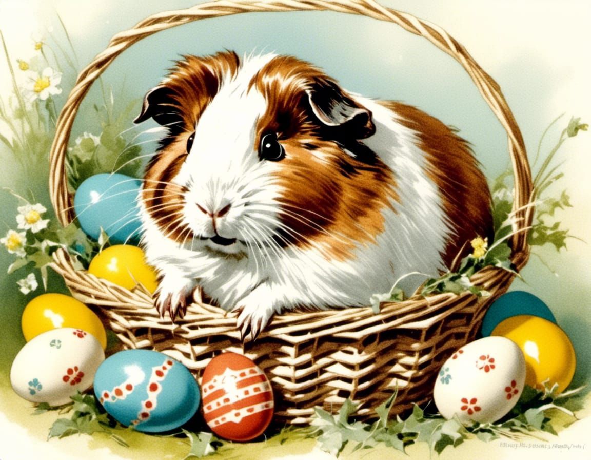 guinea pig easter bunny