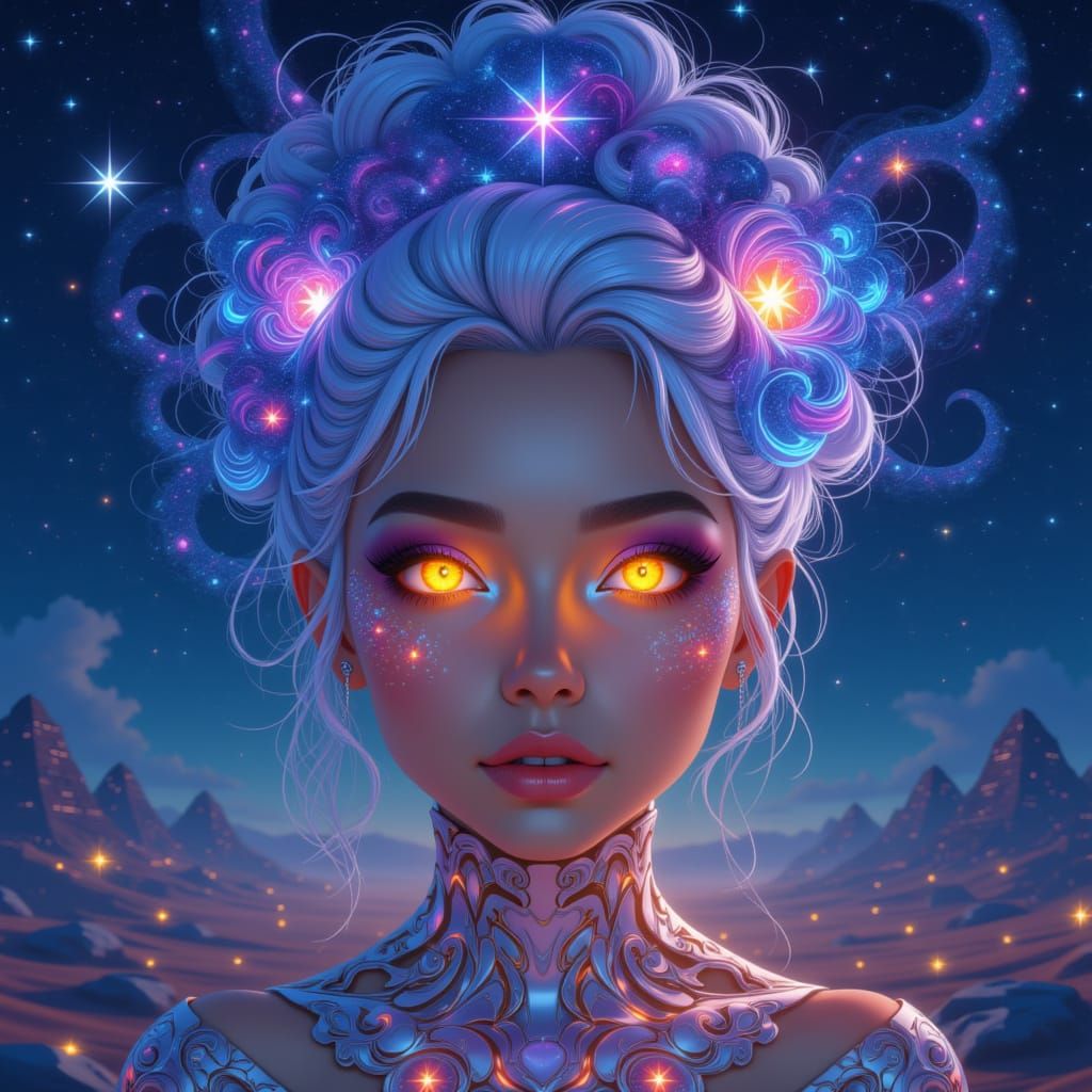 Celestial Being of Stardust and Galaxies