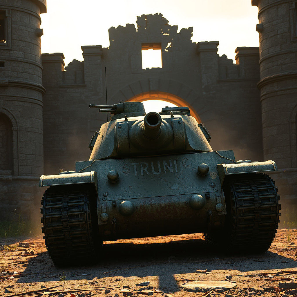 Sherman Tank Breaks Through Grozny Fortress Gate