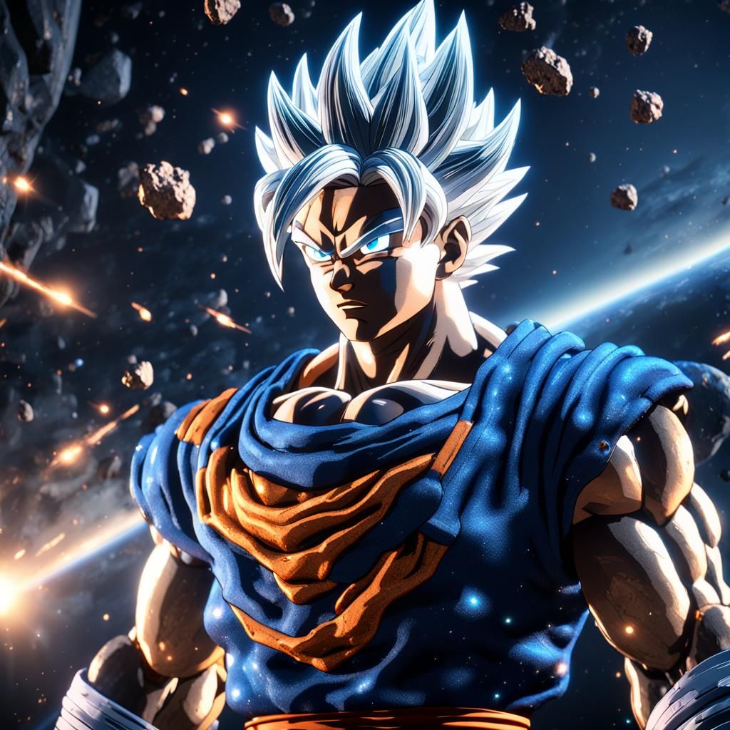 Goku Ultra Instinct in Space: 3D Game Cinematic