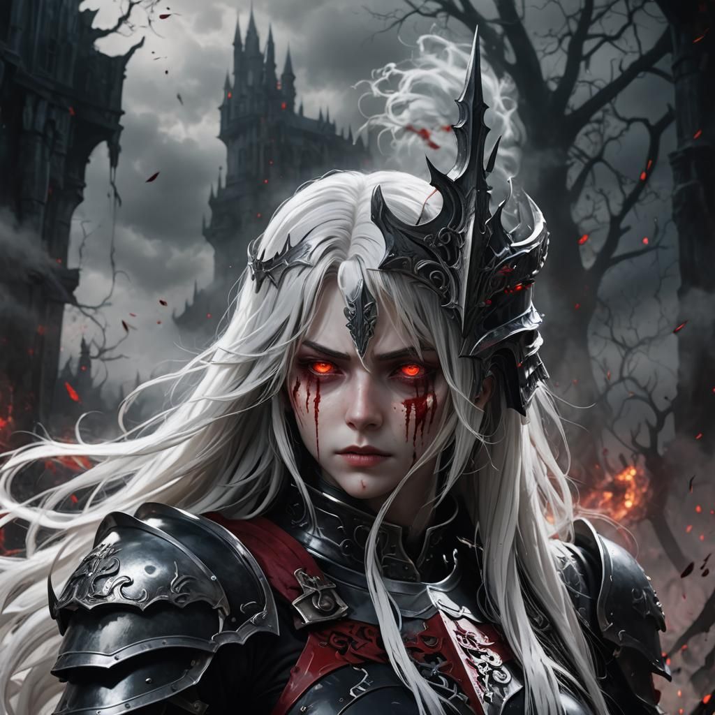 Anime Knight in Mist of Shadows, 3D Art