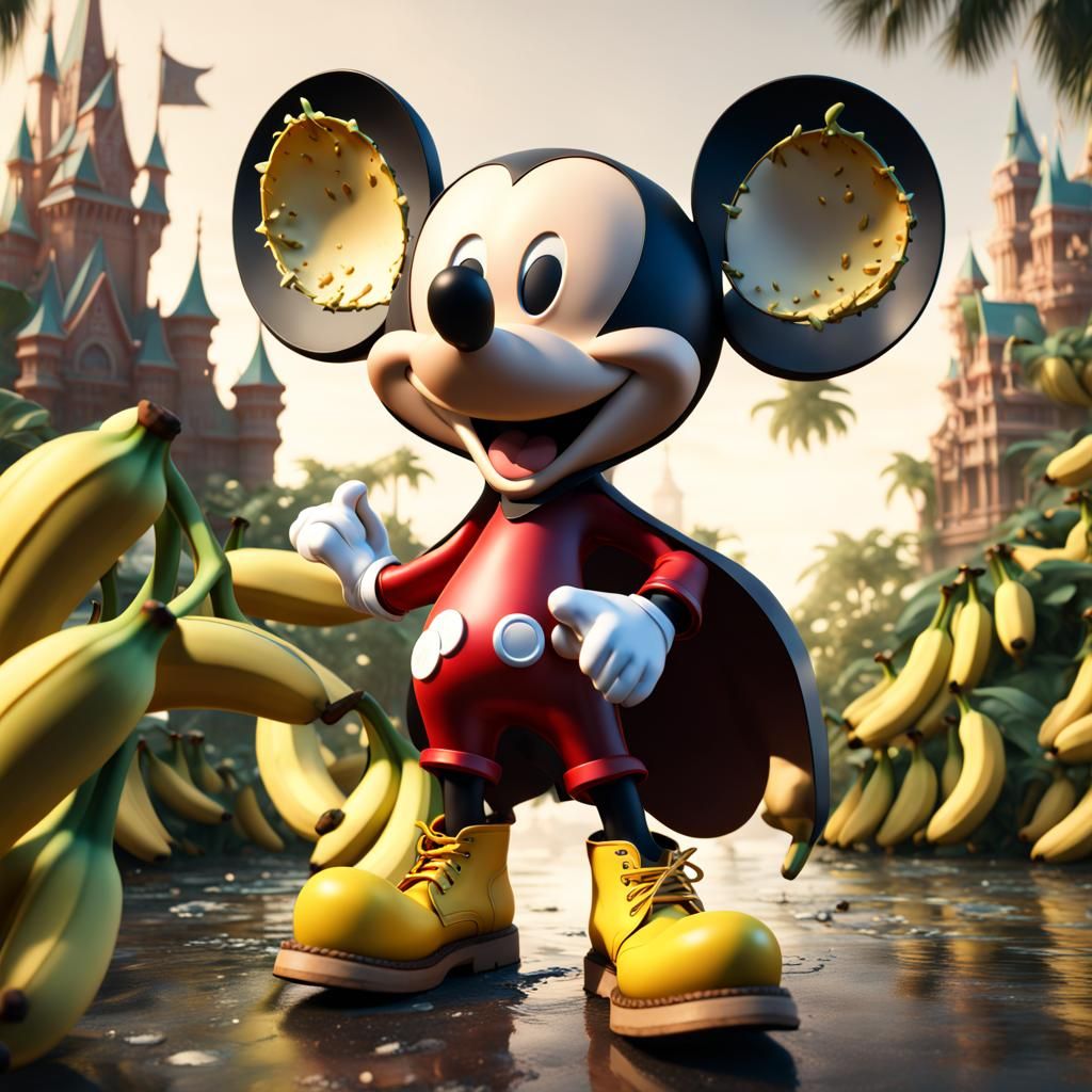 Mickey Mouse Banana Fantasy Concept Art