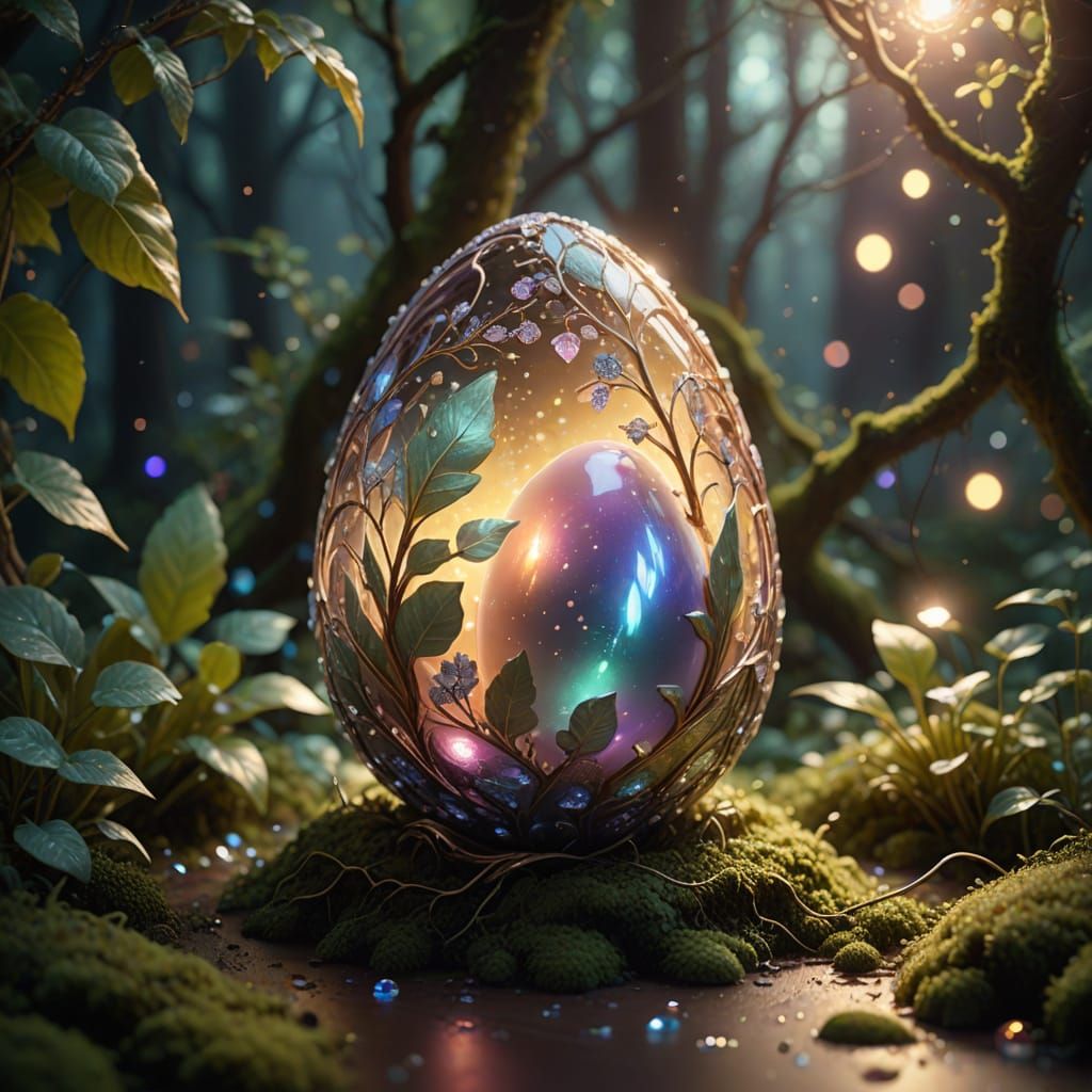 Crystal Egg Soars in Enchanted Pastel Wonderland