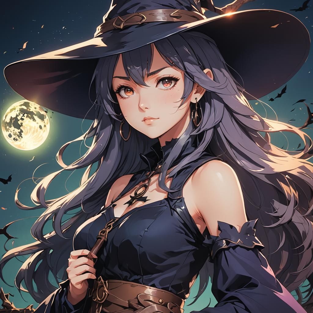 Anime Witch in Studio Trigger Style