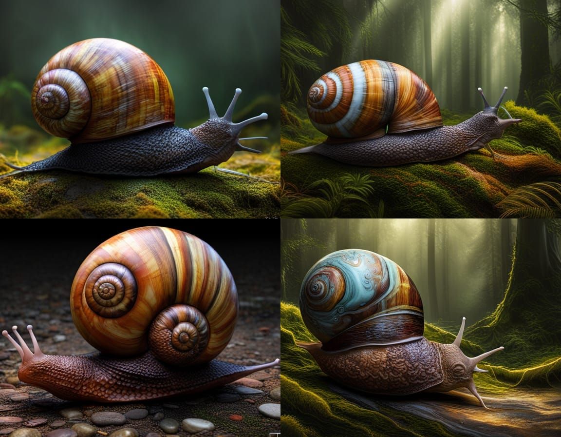 Snail with RV Shell: Hyperdetailed Fantasy CGI Render