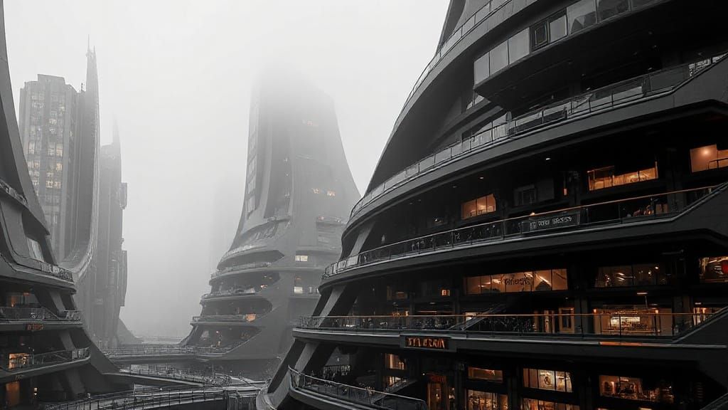 far future cyber city