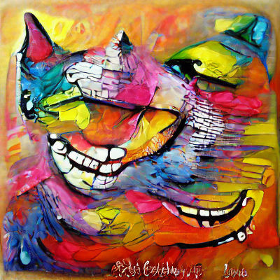 Smiling Cat Portrait