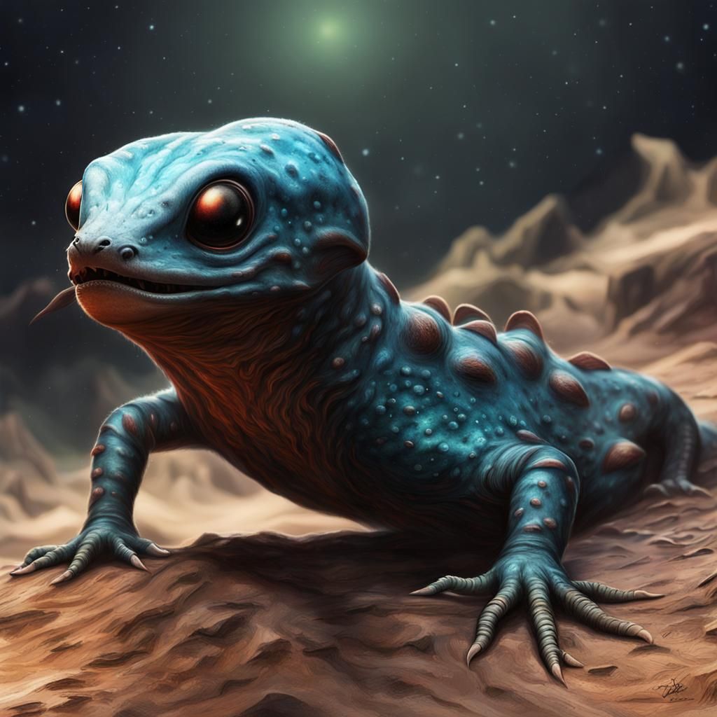 Exoplanet Lifeforms: Cleacilian Mole Salamanders