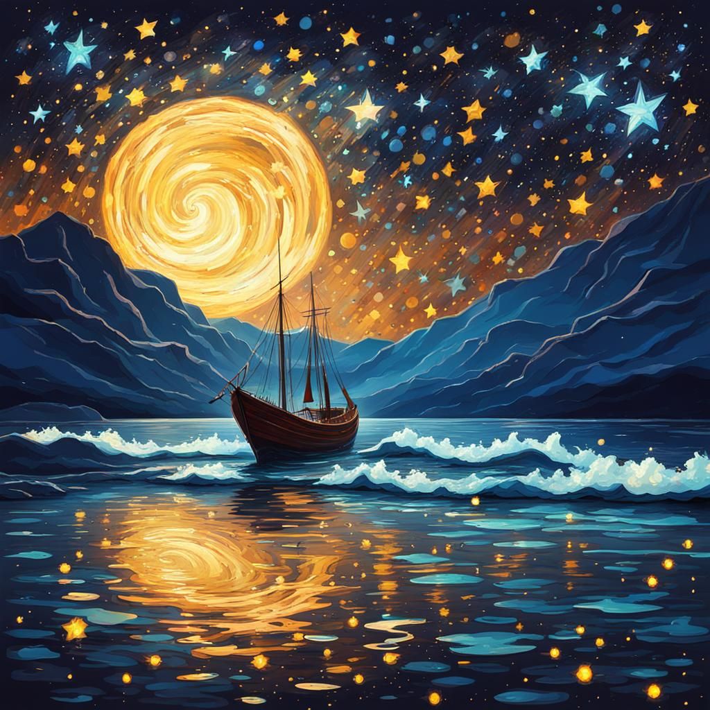 Dreamy Starry Night with Dynamic Lighting