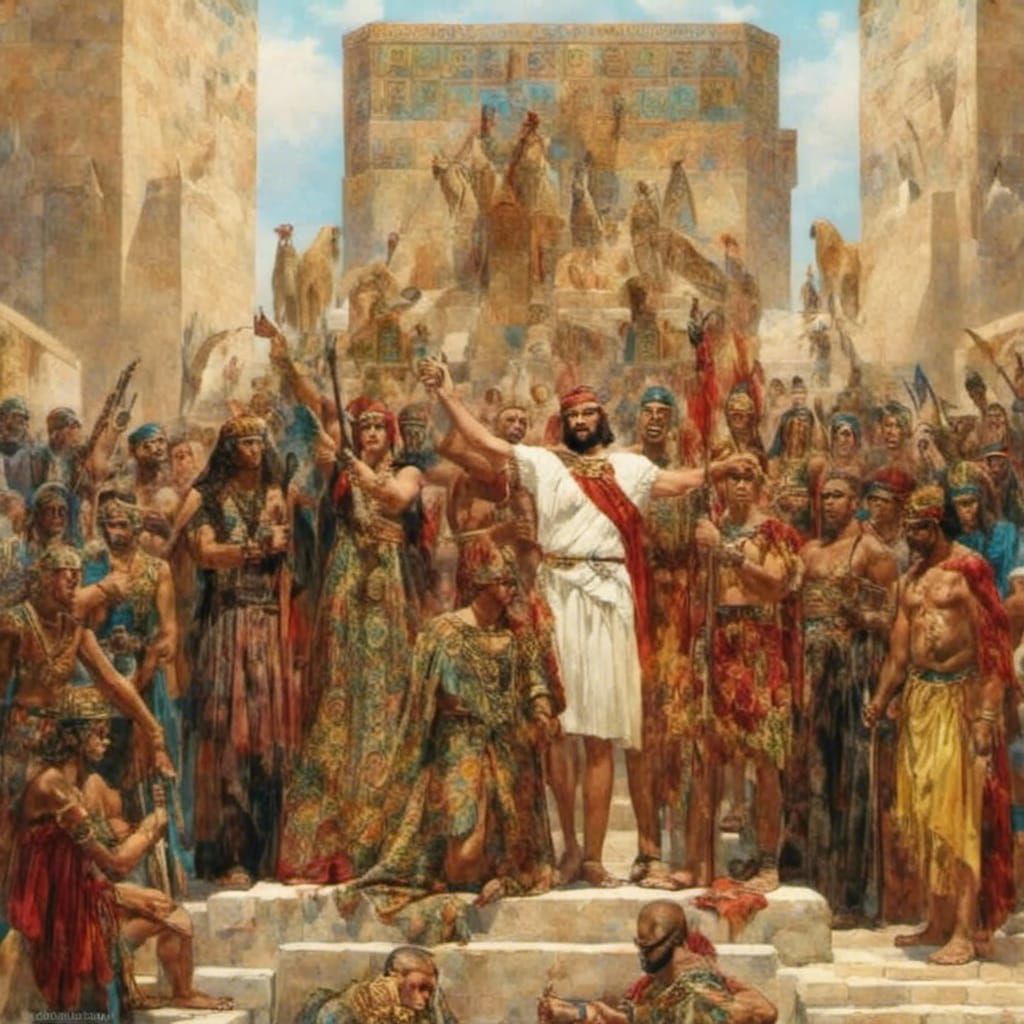 Eagle Portrait in Historical Painting Style