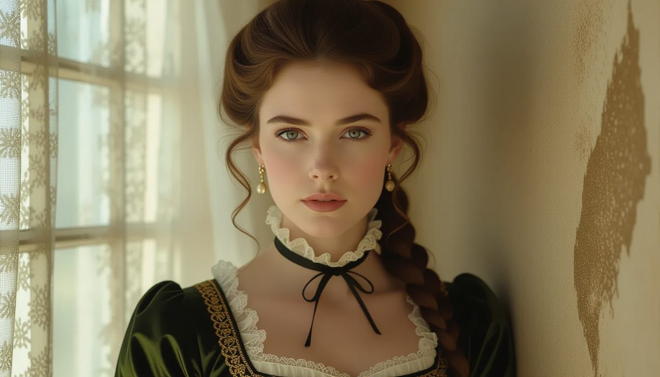 1700s Woman Cinematic Film Still