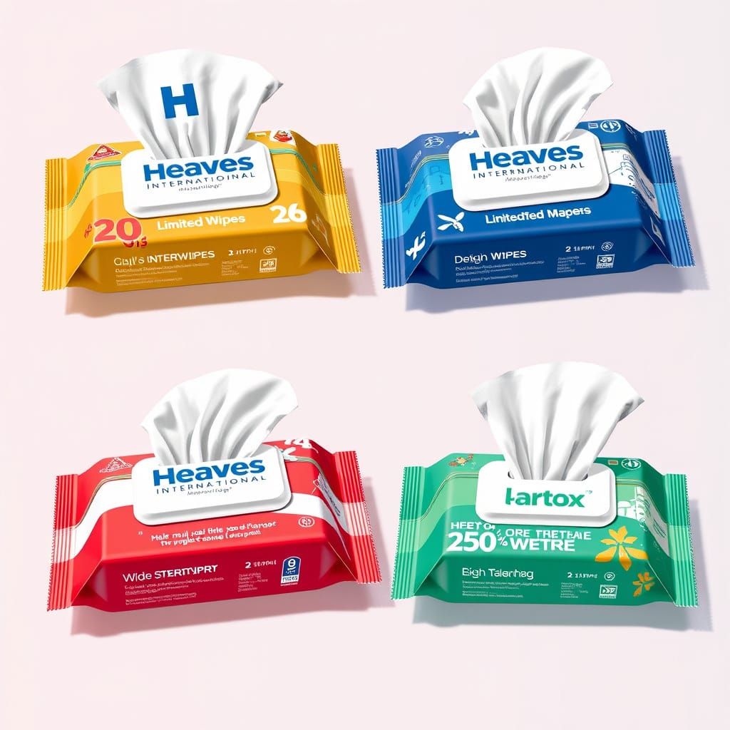 Futuristic Wipes with Company Logo in Digital Art Style