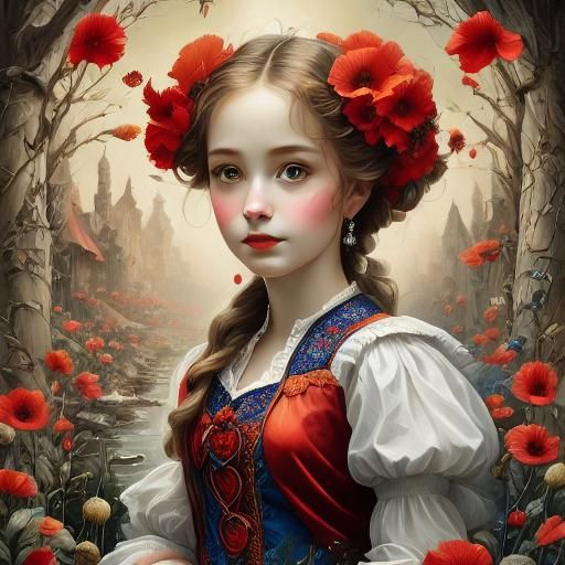 Poppy Love Letter with Watercolor Details