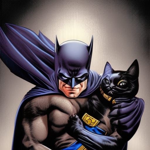 Batman and Cat: Comic Book Art by Brooks & Mumford
