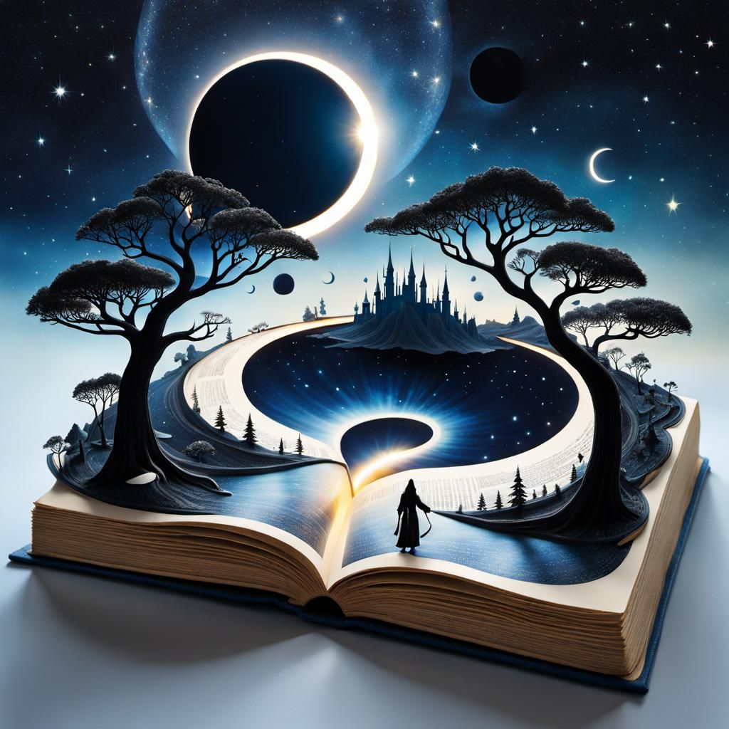 Surreal Solar Eclipse Reveals Fantasy Book World