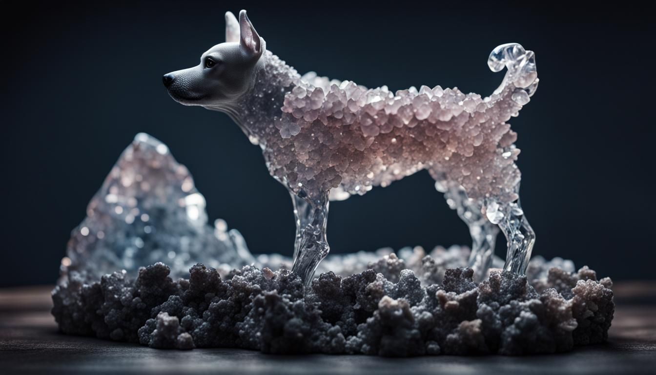 Crystal Dog Figurine