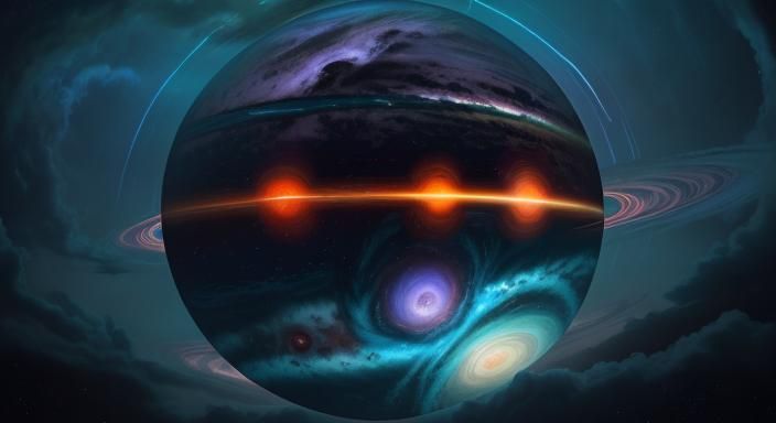 Vibrant Gas Giant in False Color Astrophotography