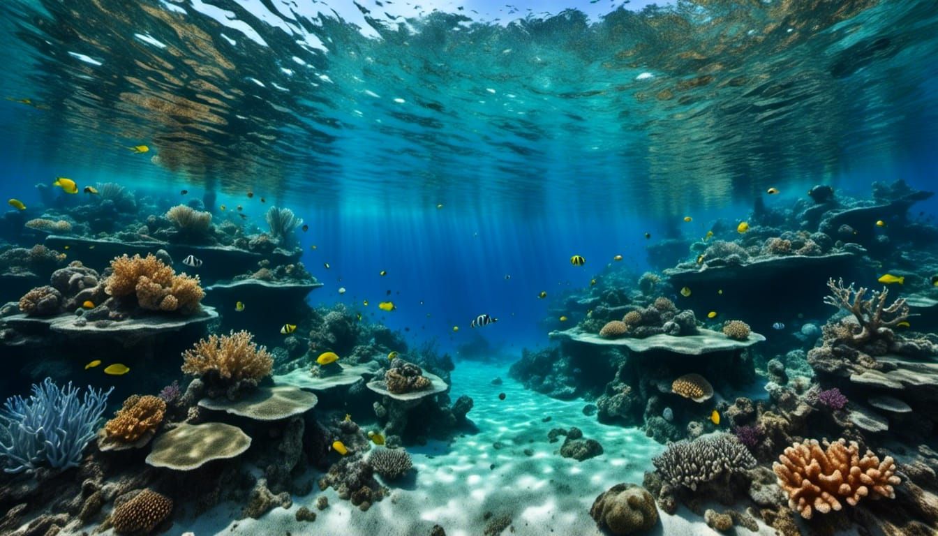 Underwater Dreamscape with Coral and Foliage