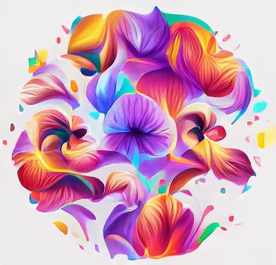 Colorful Maximalist Flower Pattern in 8k Resolution