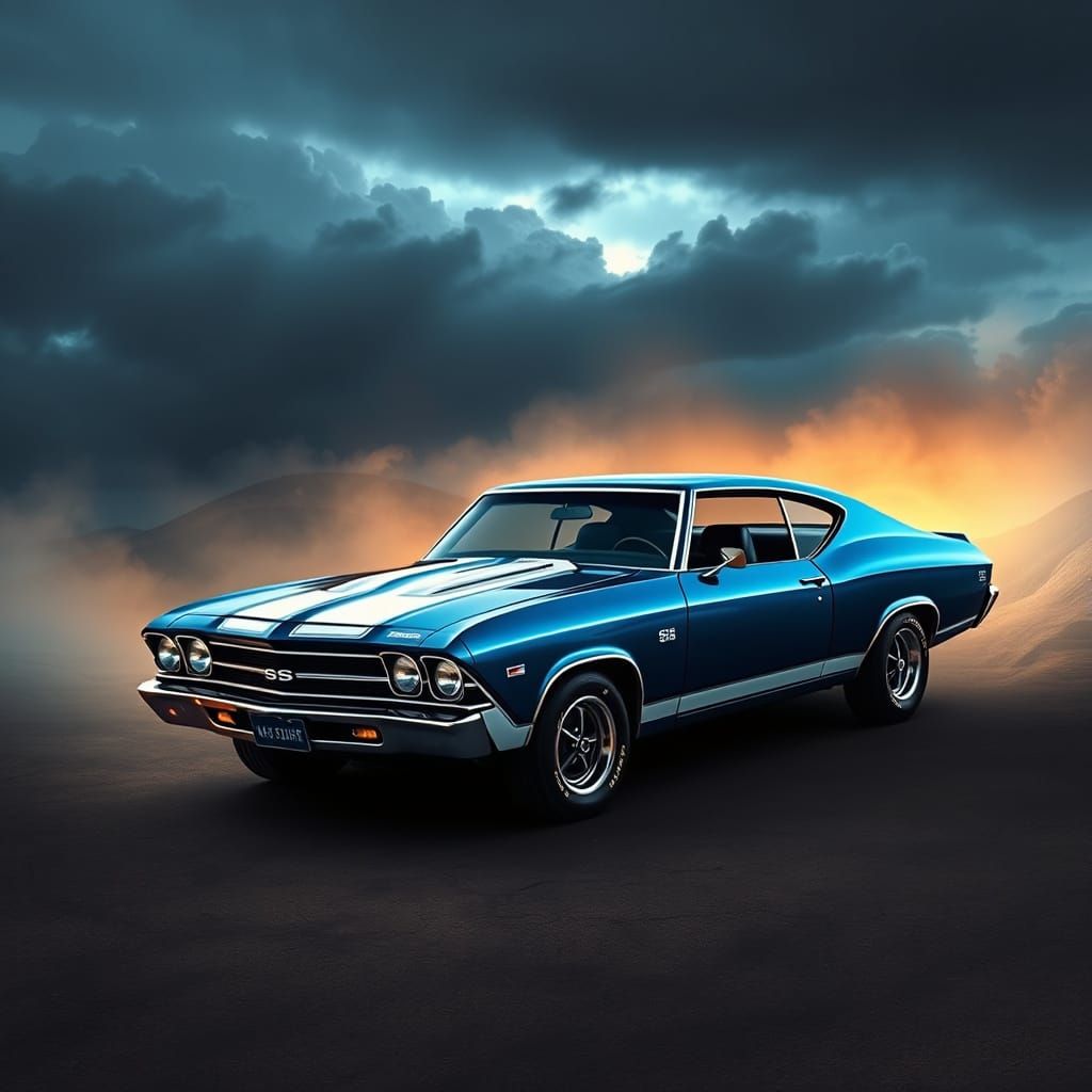Midnight Blue 1969 Chevy Chevelle SS 396 with Epic Racing St...