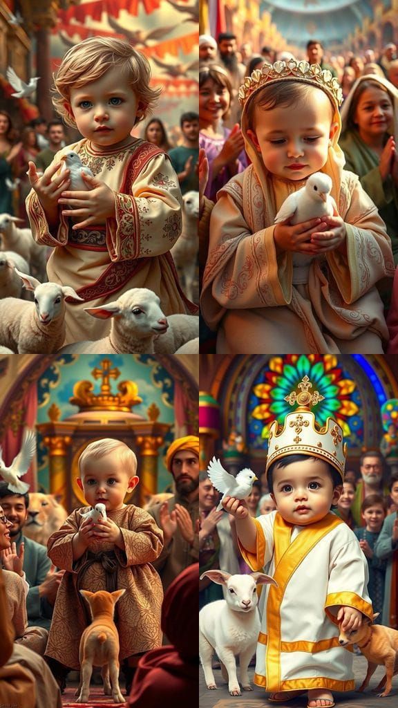 Vibrant Young Jesus Parade in Stunning Realist Style