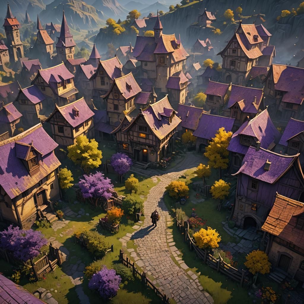 Dark Fantasy Killers Invade Village, Detailed Concept Art