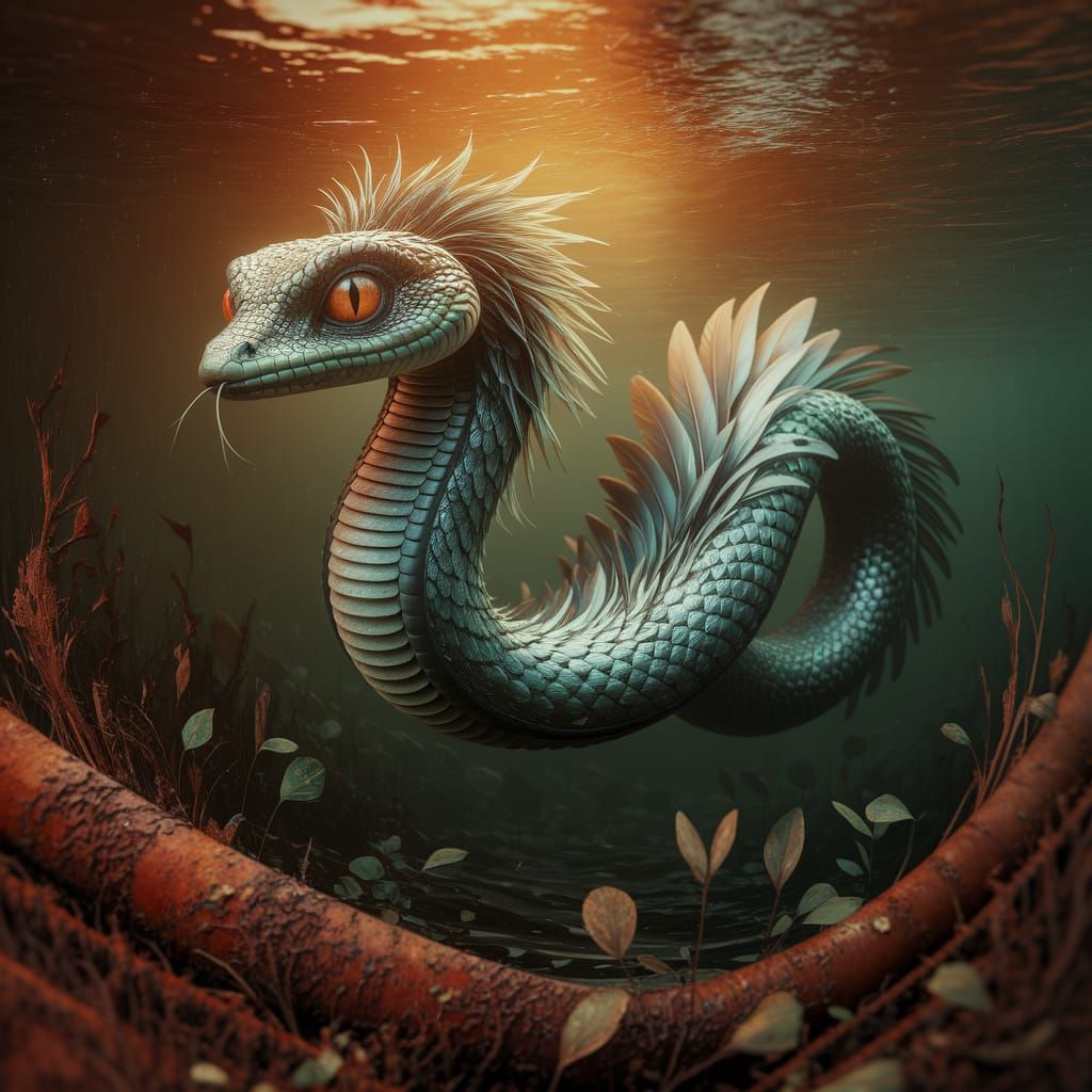 Haunting Swamp Encounter in 3D Oil Painting