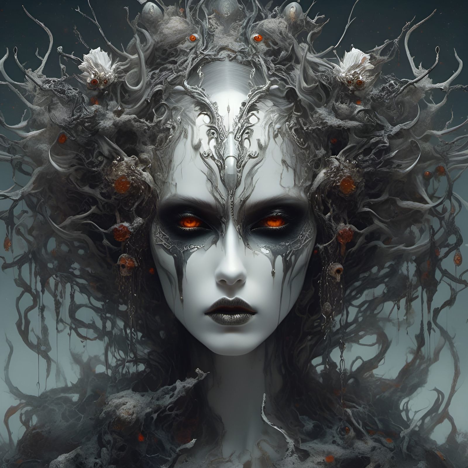 Surreal Horror Image in Kawacy Style