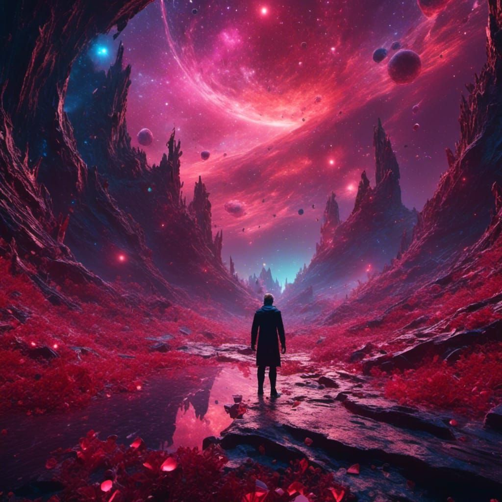 Alone Man's Fight: Detailed Matte Painting