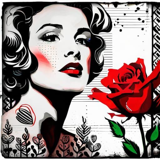 Floral Heart: Mixed Media Mother's Day Art