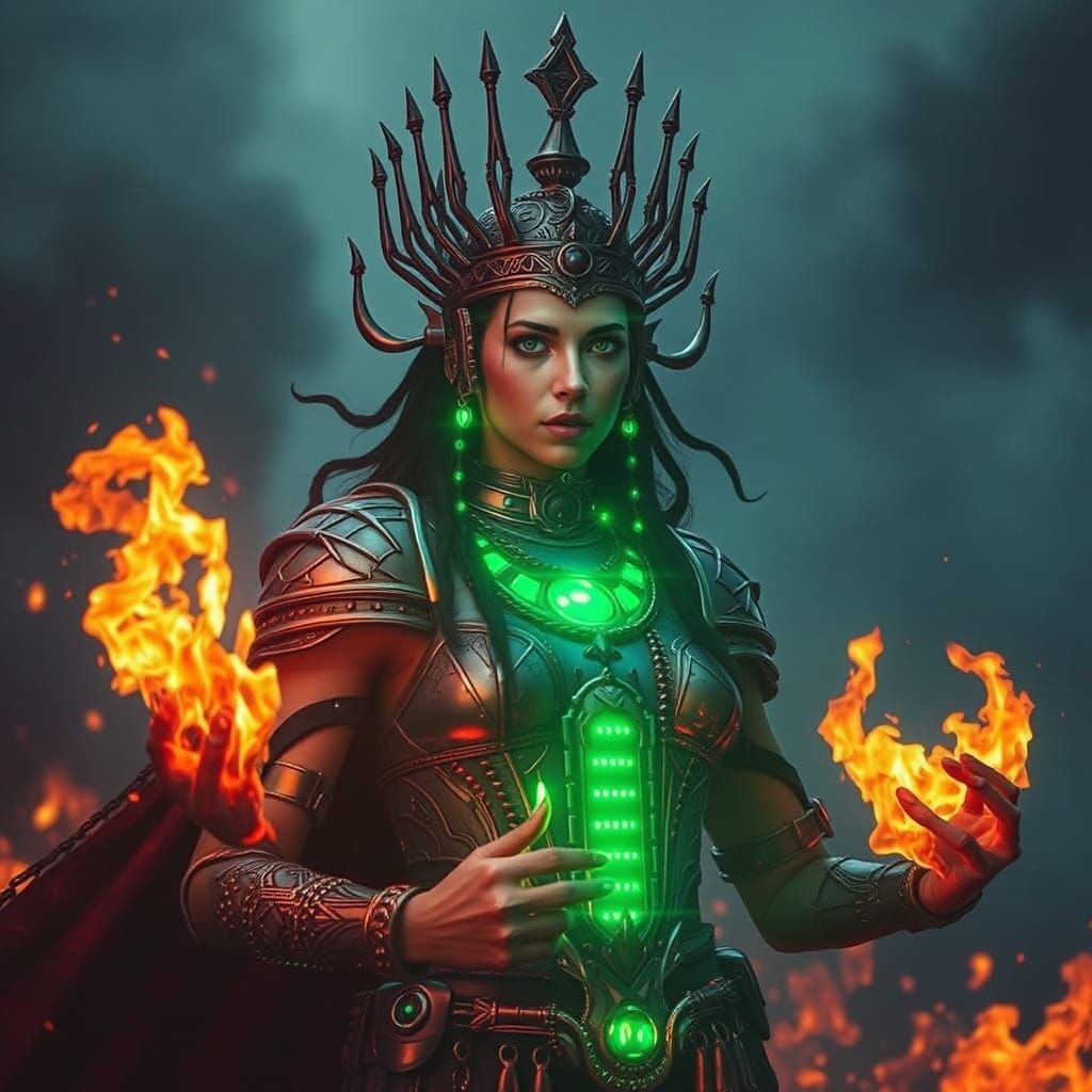 Borg Queen Ablaze