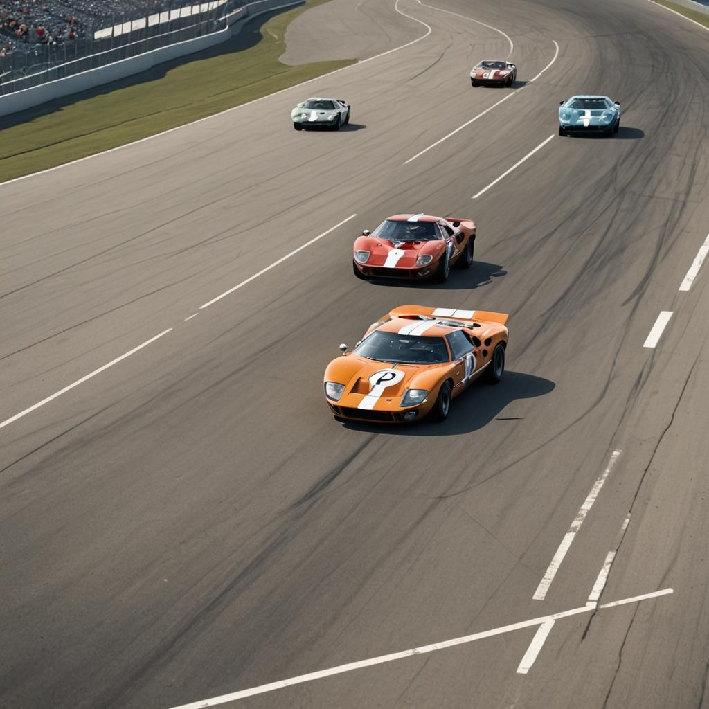 Ford GT40 Races on American Speedway
