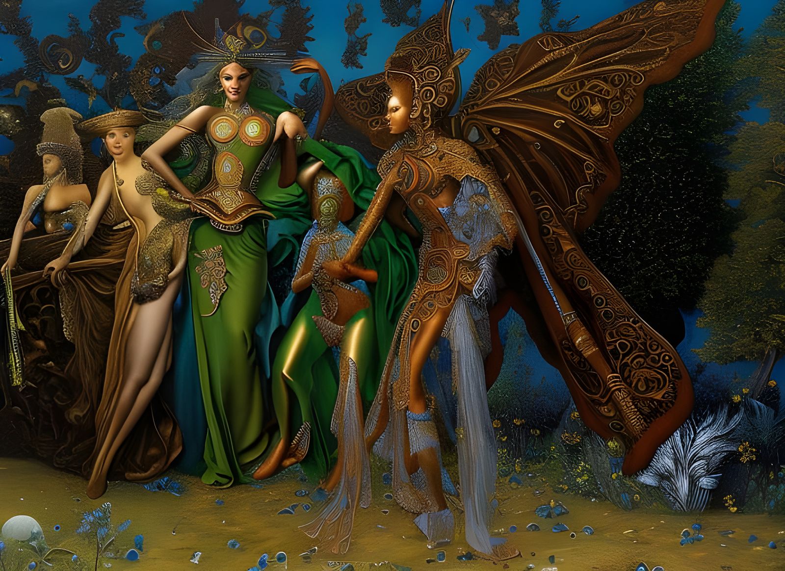 Pictorial History of Bipedal Beings: Hyperreal 3D Painting