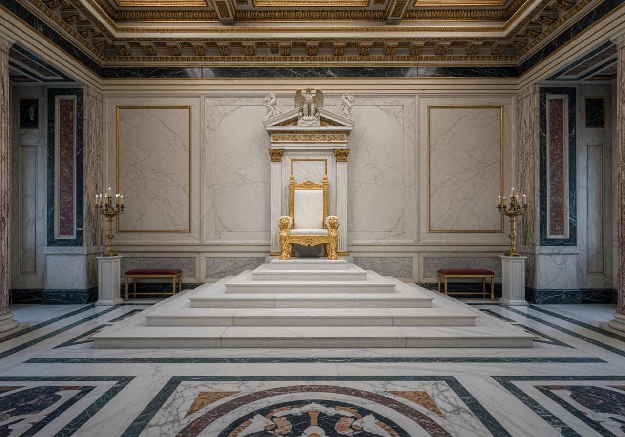 Luxurious Throne Room in Ancient Rome Palace