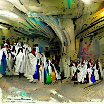 Underground Root City: Renaissance-Style Digital Painting