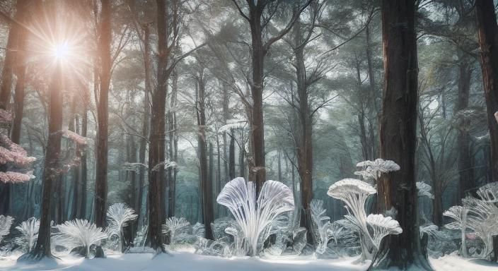 Crystals Light Forest: Photography with Bokeh