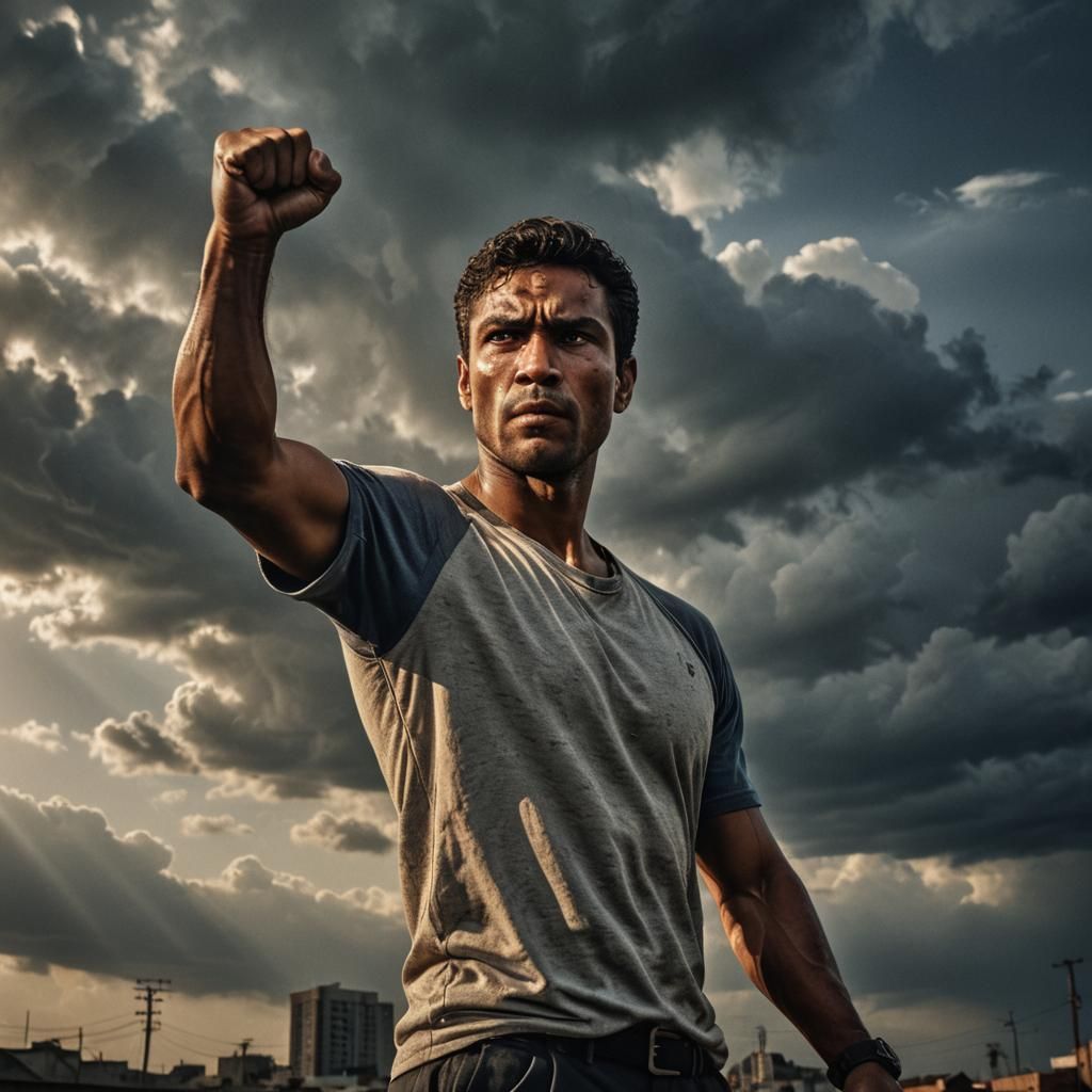 Alex Pereira Cinematic Portrait in Gritty Realism