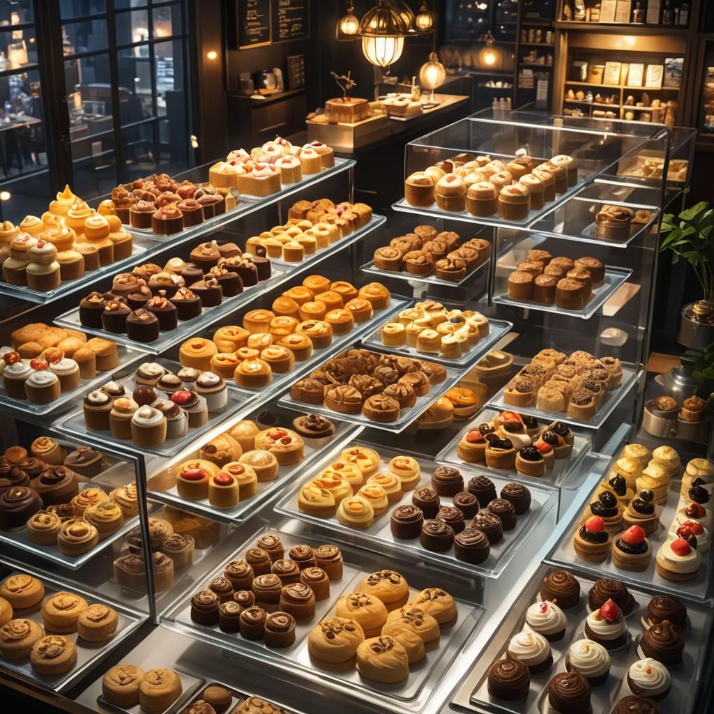 Delicious Treats in Anime Style Display Case