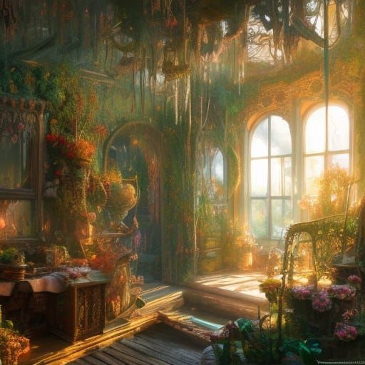 Cosy Dressmaker's Shop with Art Deco Flair