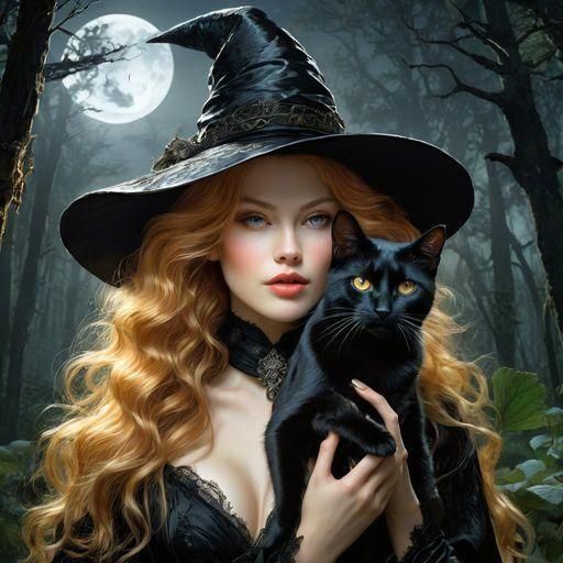 Good Witch and Her Cat