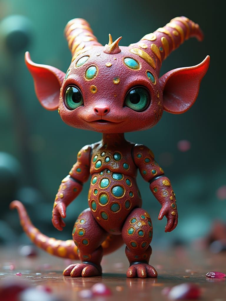 Iridescent Anthropomorphic Figure in Hyperreal Style