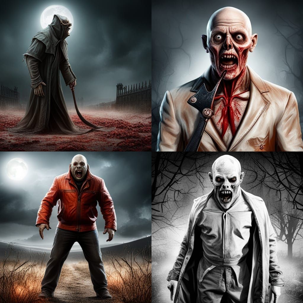 Gruesome Horror Monster in a Deathly Scene