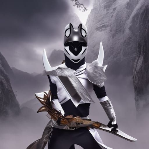 Epic White Ninja Fox Power Ranger