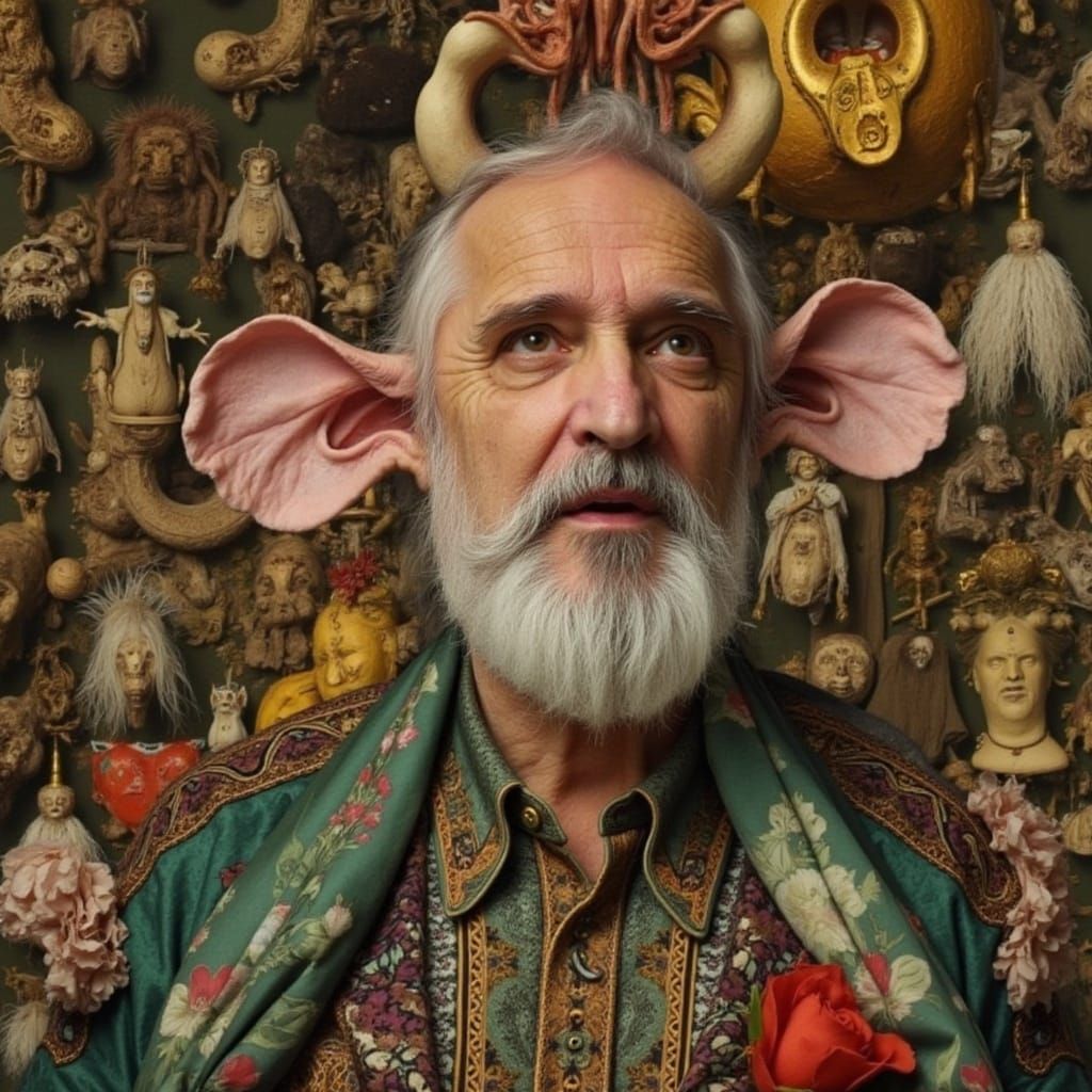 Surreal Concept Art of Elongated Head Figure