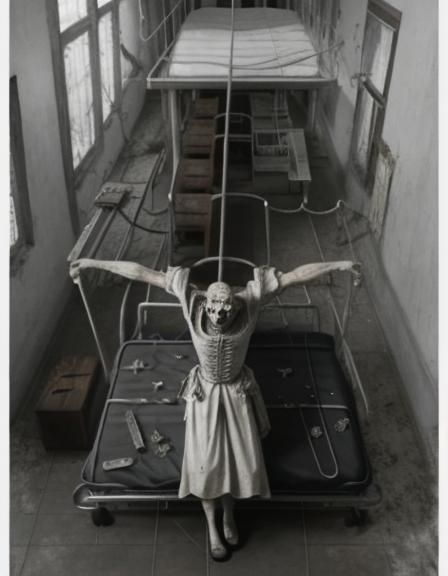 Creepy Bed of Nails in Derelict Asylum