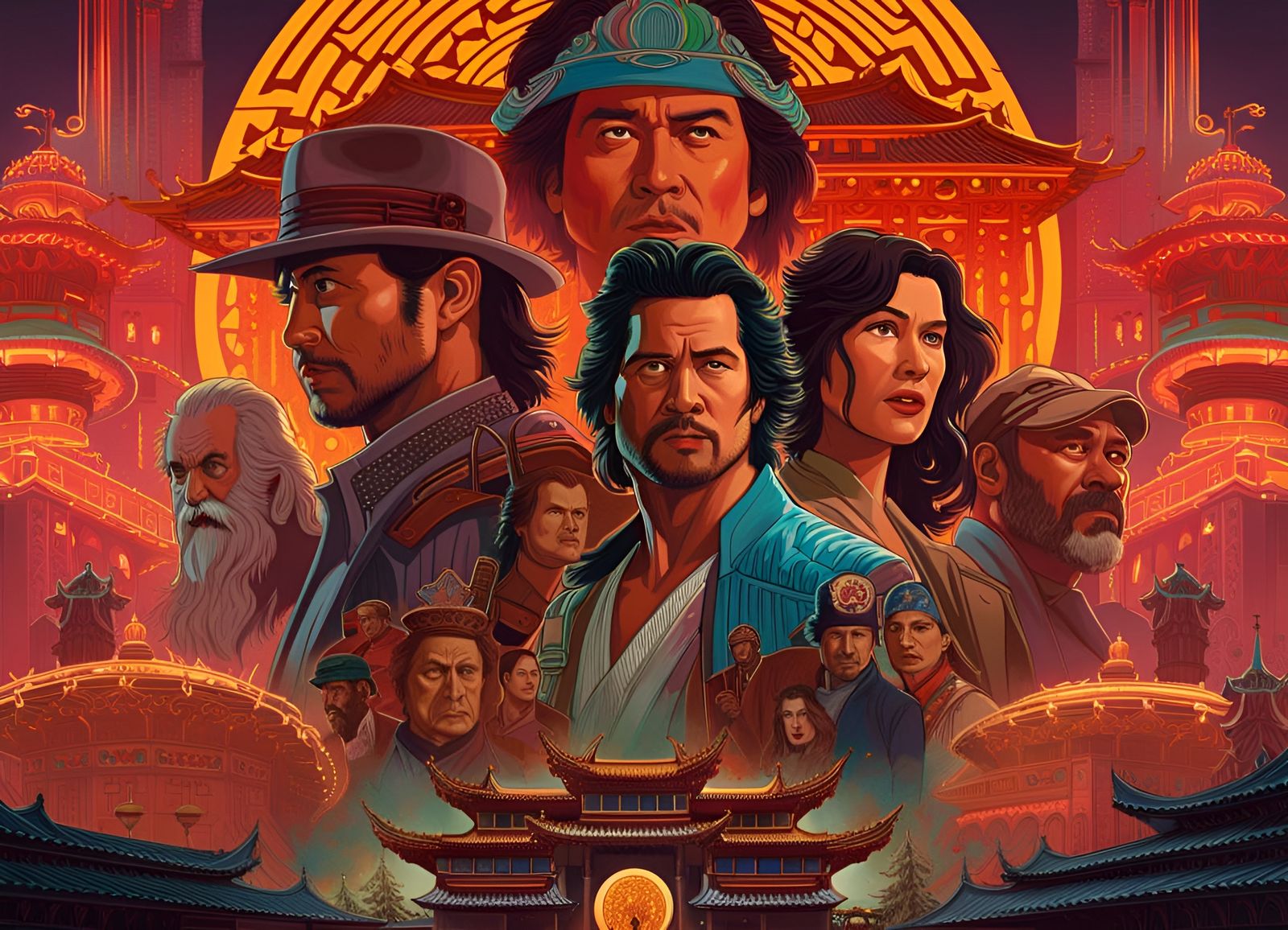 Big Trouble in Little China: Wes Anderson Movie Poster