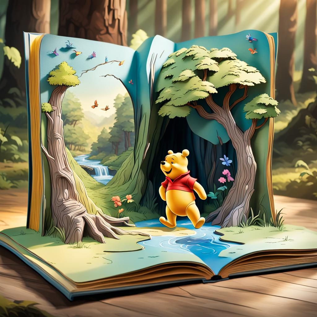 Winnie the Pooh Pop-Up Book Illustration